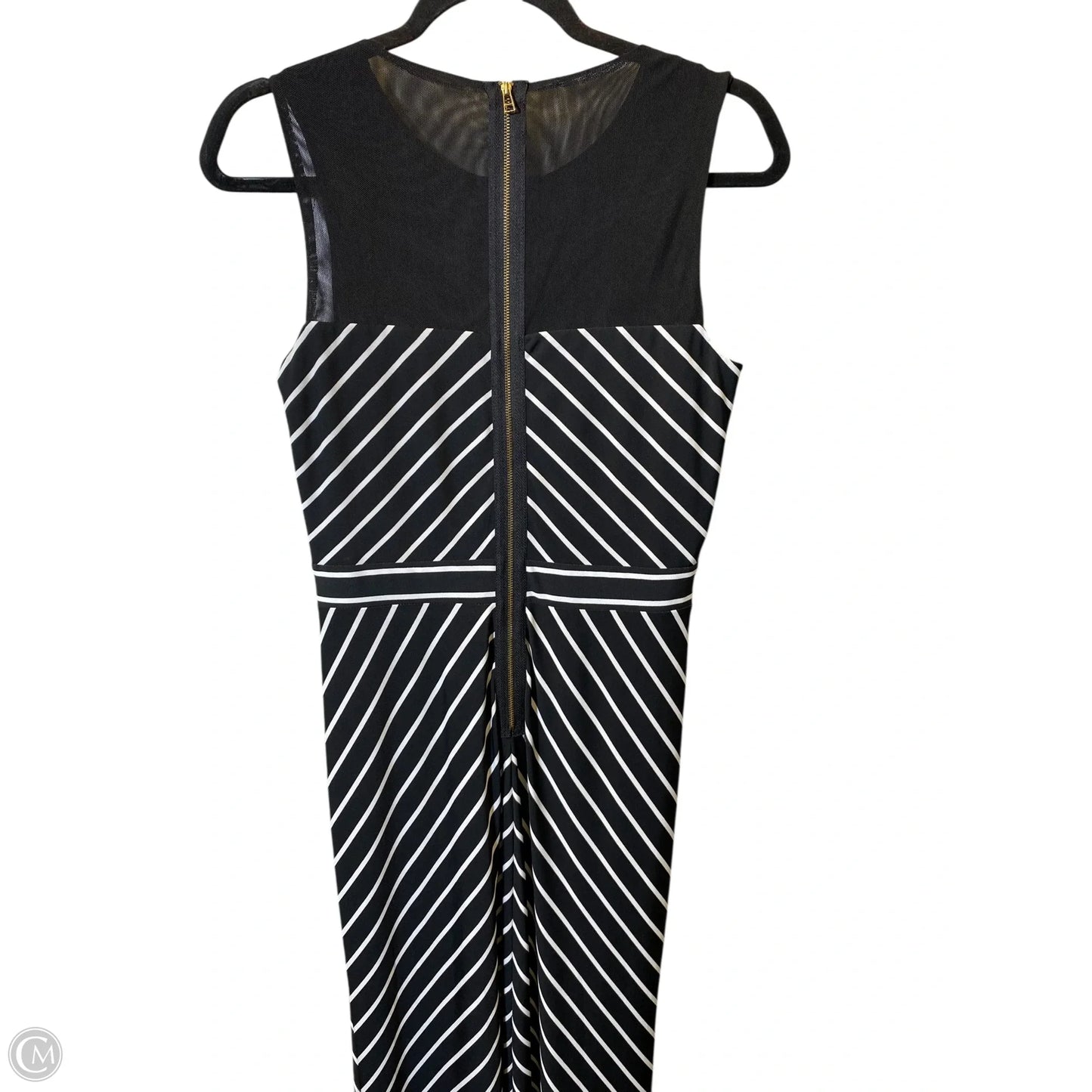 Dress Casual Maxi By Just Taylor In Blue & White, Size: 8