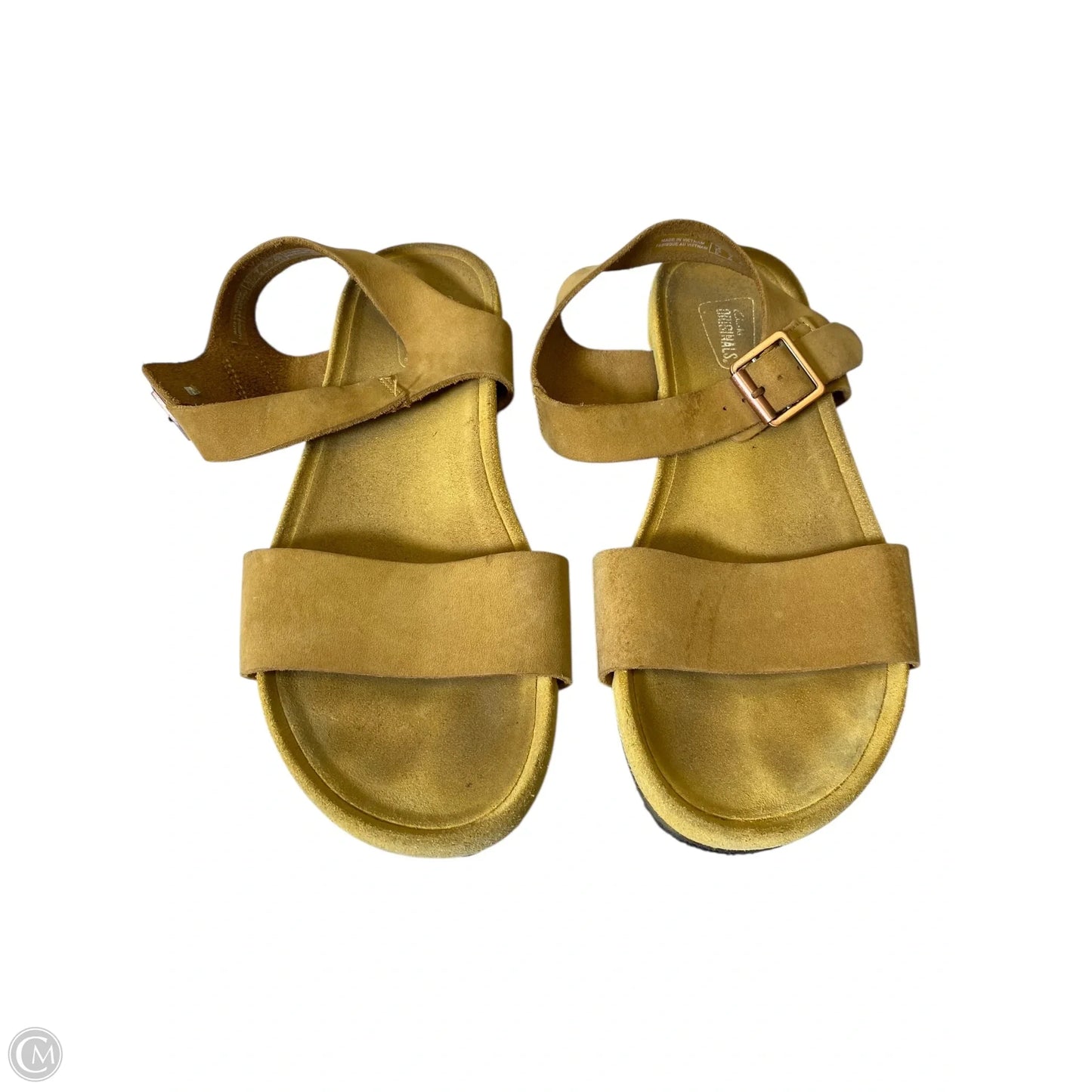 Sandals Flats By Clarks In Yellow, Size: 7