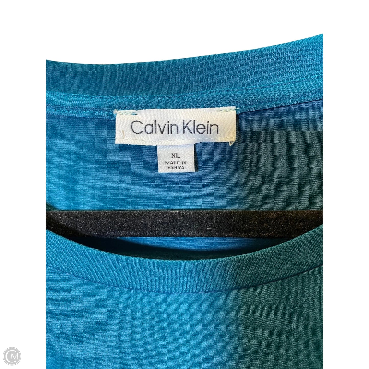 Top Short Sleeve By Calvin Klein In Green, Size: Xl