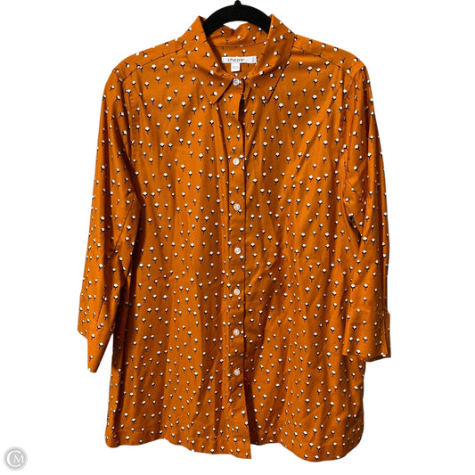 Blouse 3/4 Sleeve By Chicos In Multi-colored, Size: 12