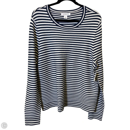 Sweater By Liz Claiborne In Blue & White, Size: Xl