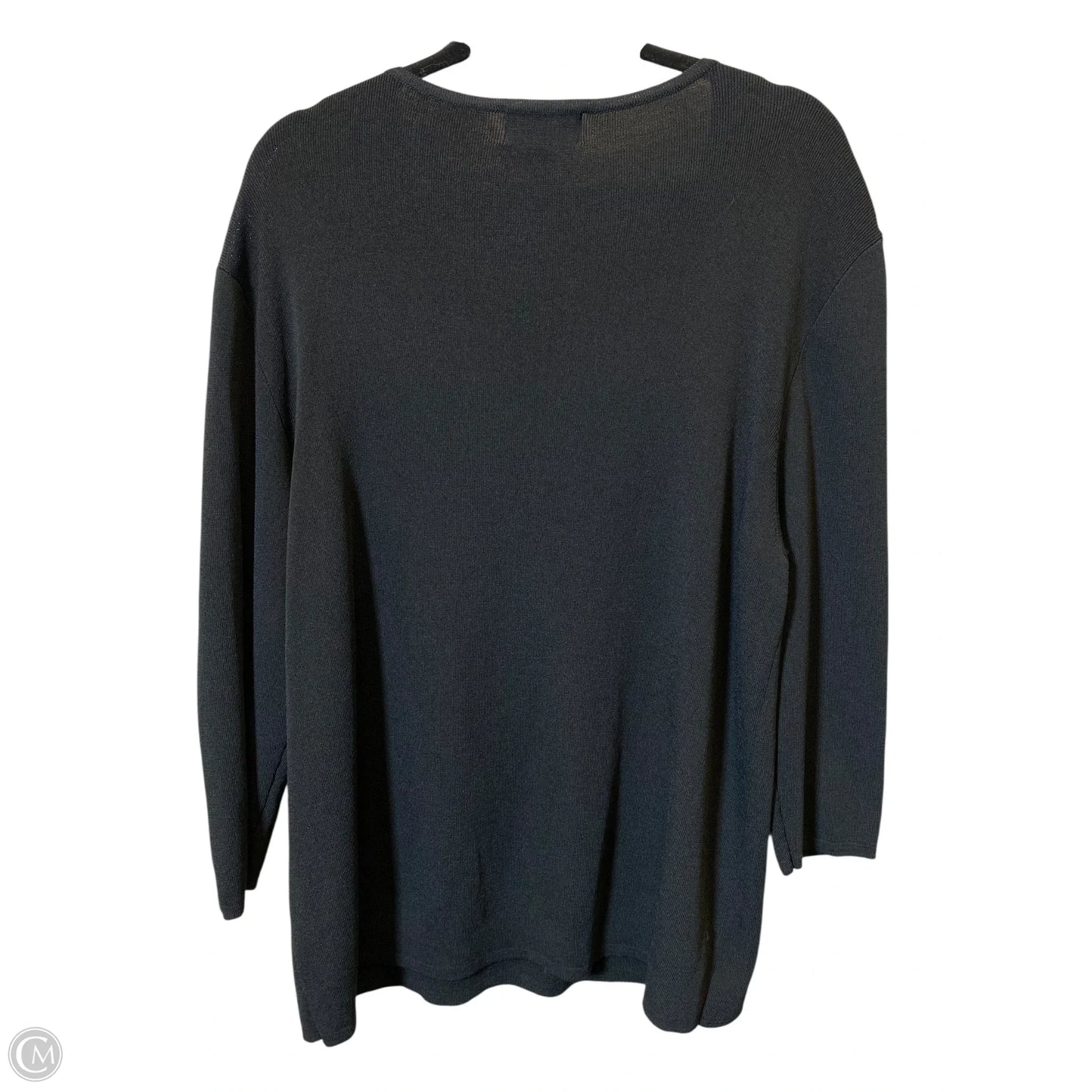 Top Long Sleeve By Finity In Black & Silver, Size: 2x
