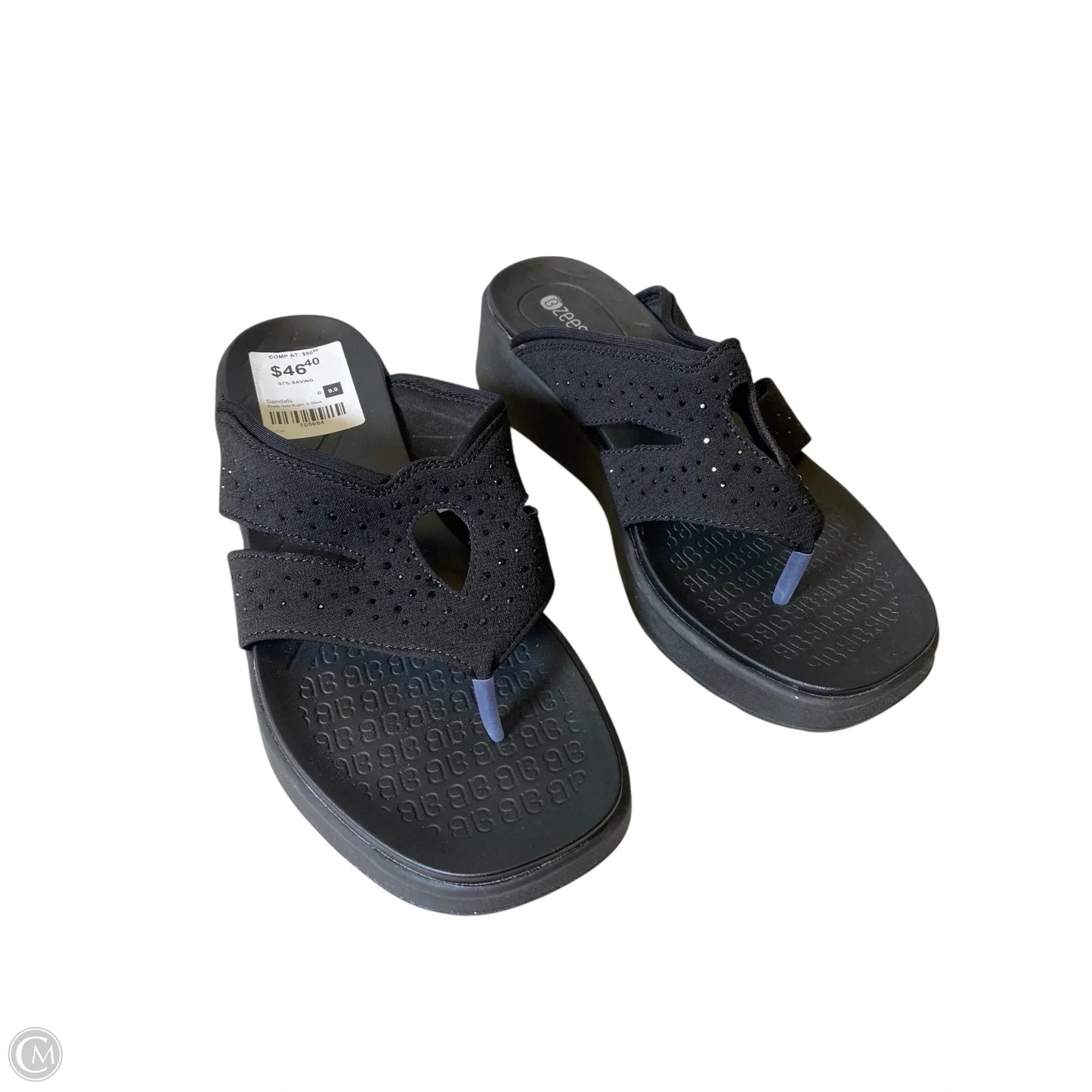 Sandals Heels Platform By Bzees In Black, Size: 9