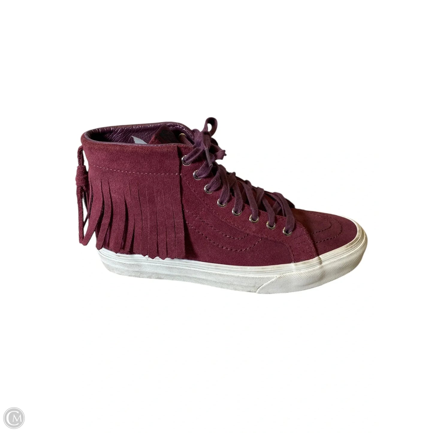 Shoes Flats By Vans In Maroon, Size: 7