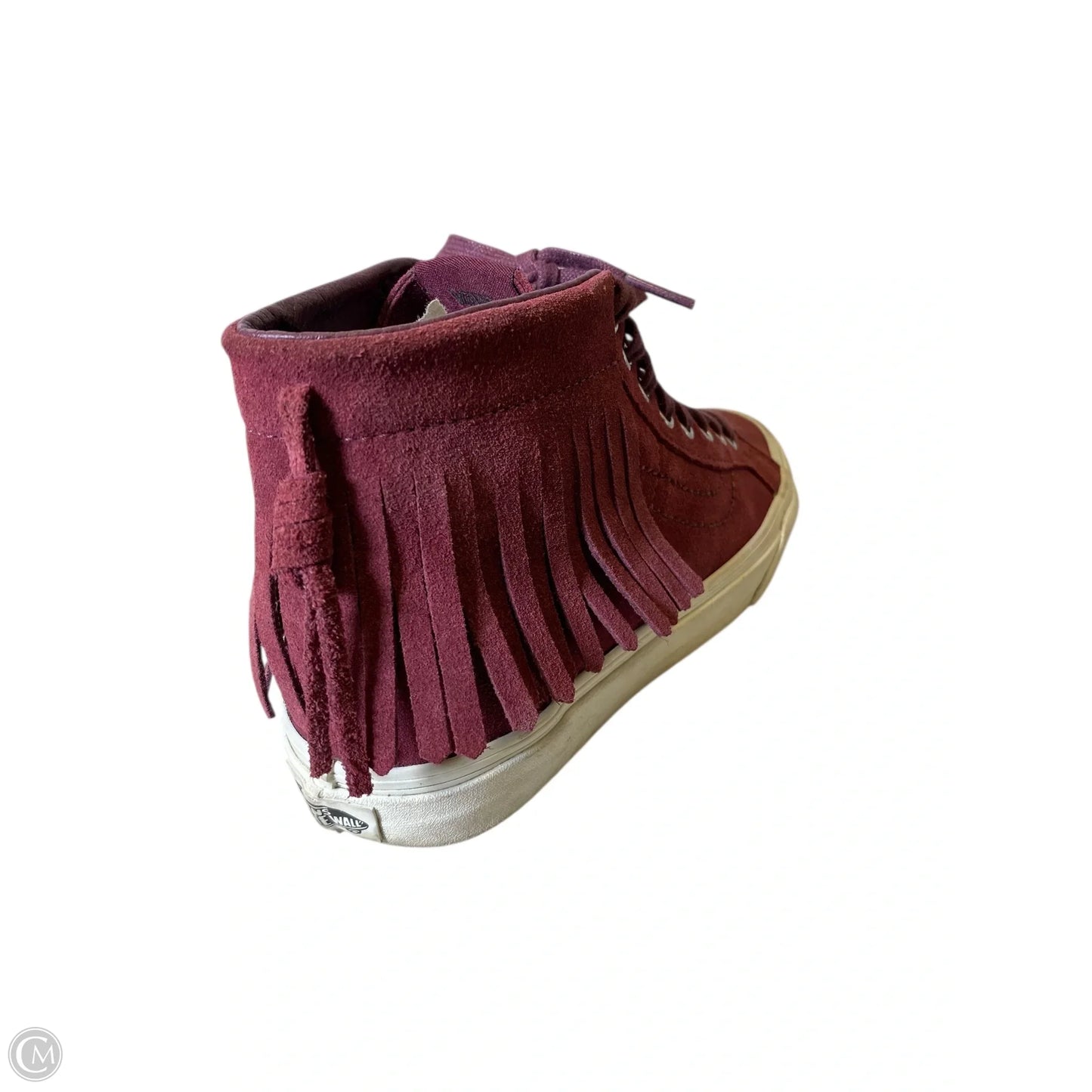 Shoes Flats By Vans In Maroon, Size: 7