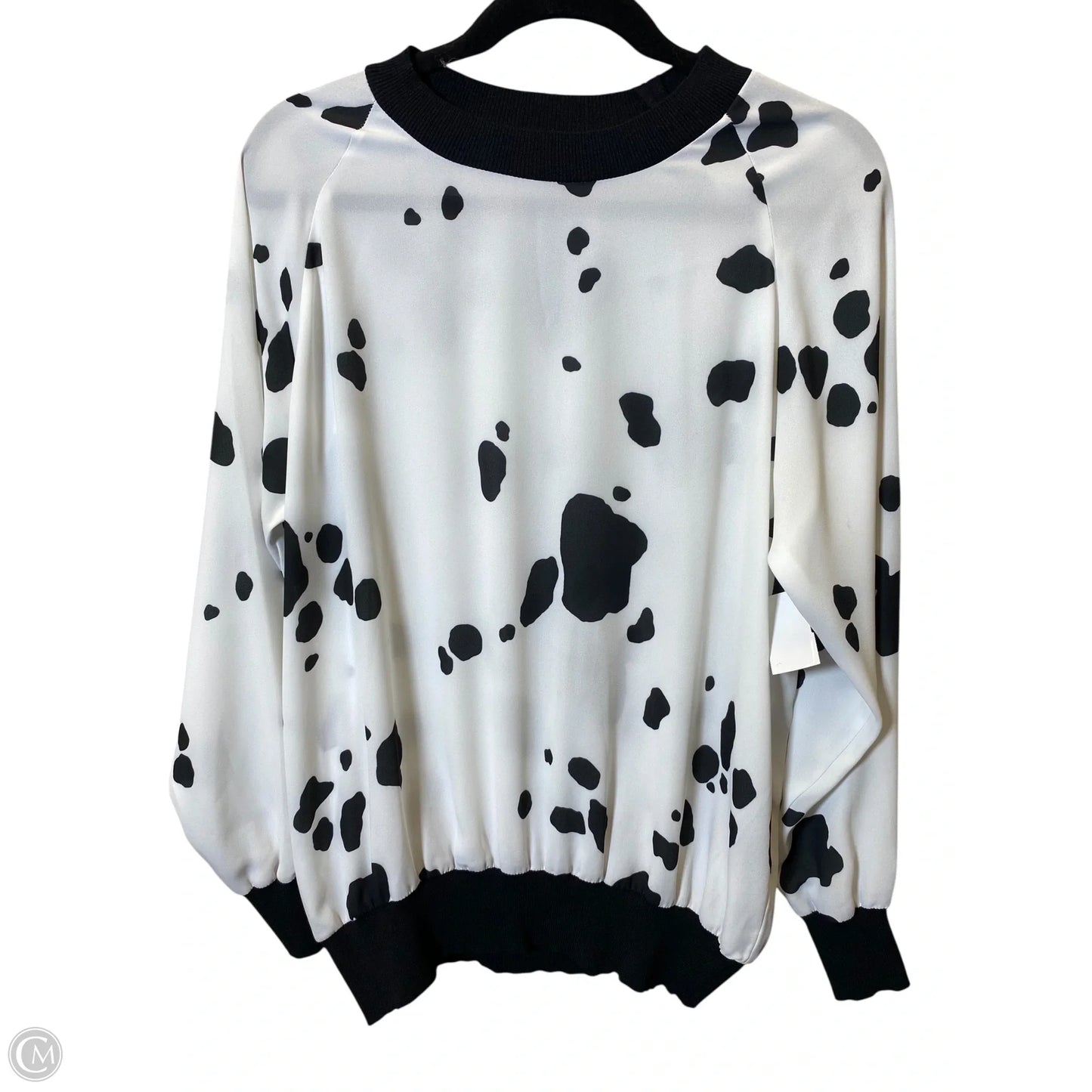 Top Long Sleeve By Clothes Mentor In Black & White, Size: S