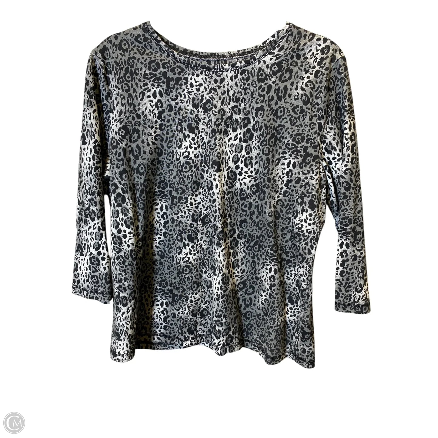 Top 3/4 Sleeve By Hannah In Animal Print, Size: Xl