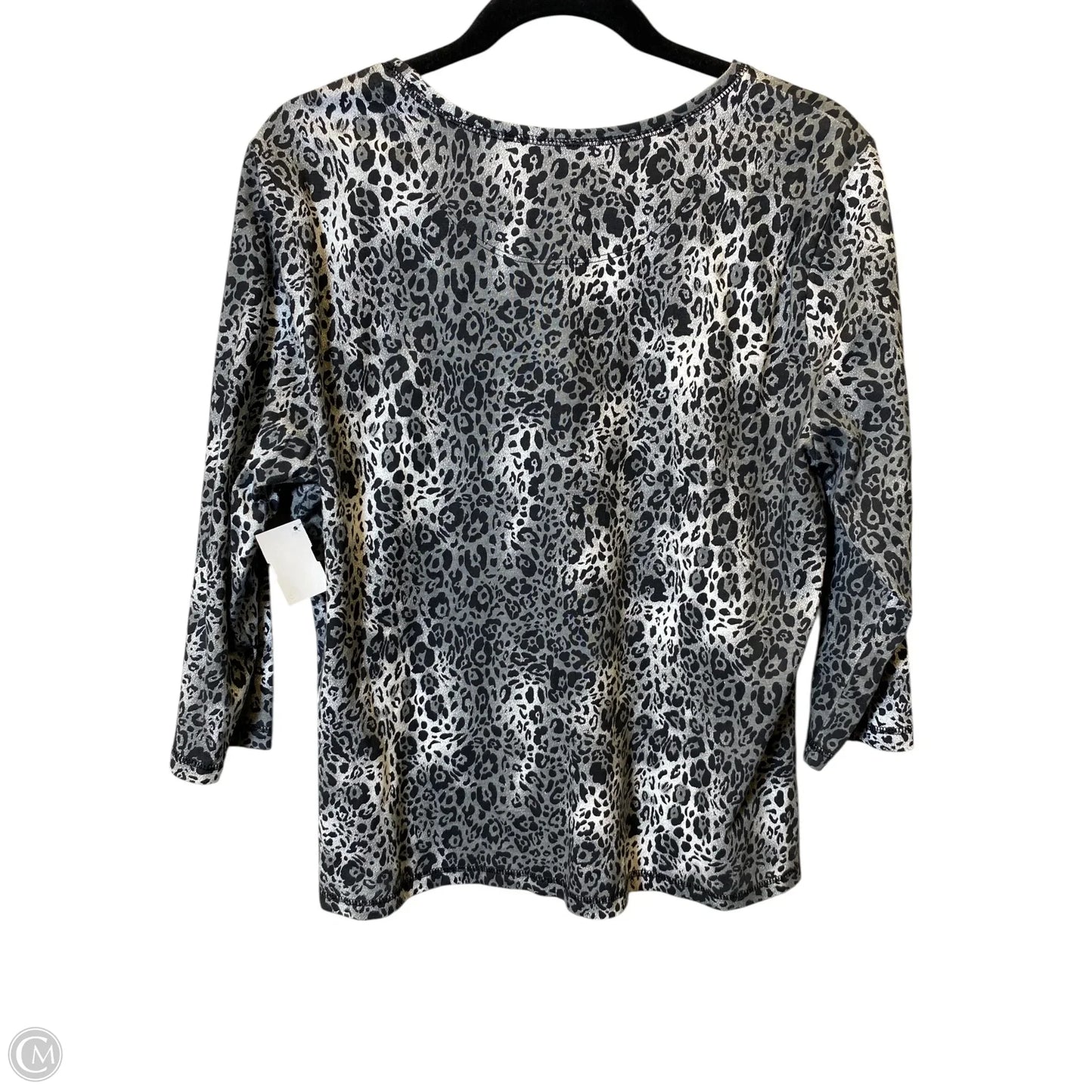 Top 3/4 Sleeve By Hannah In Animal Print, Size: Xl