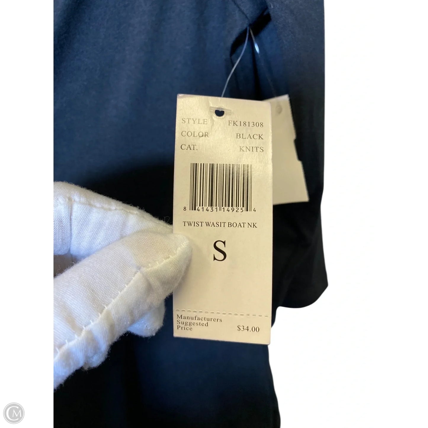 Top 3/4 Sleeve By Clothes Mentor In Black & Gold, Size: S