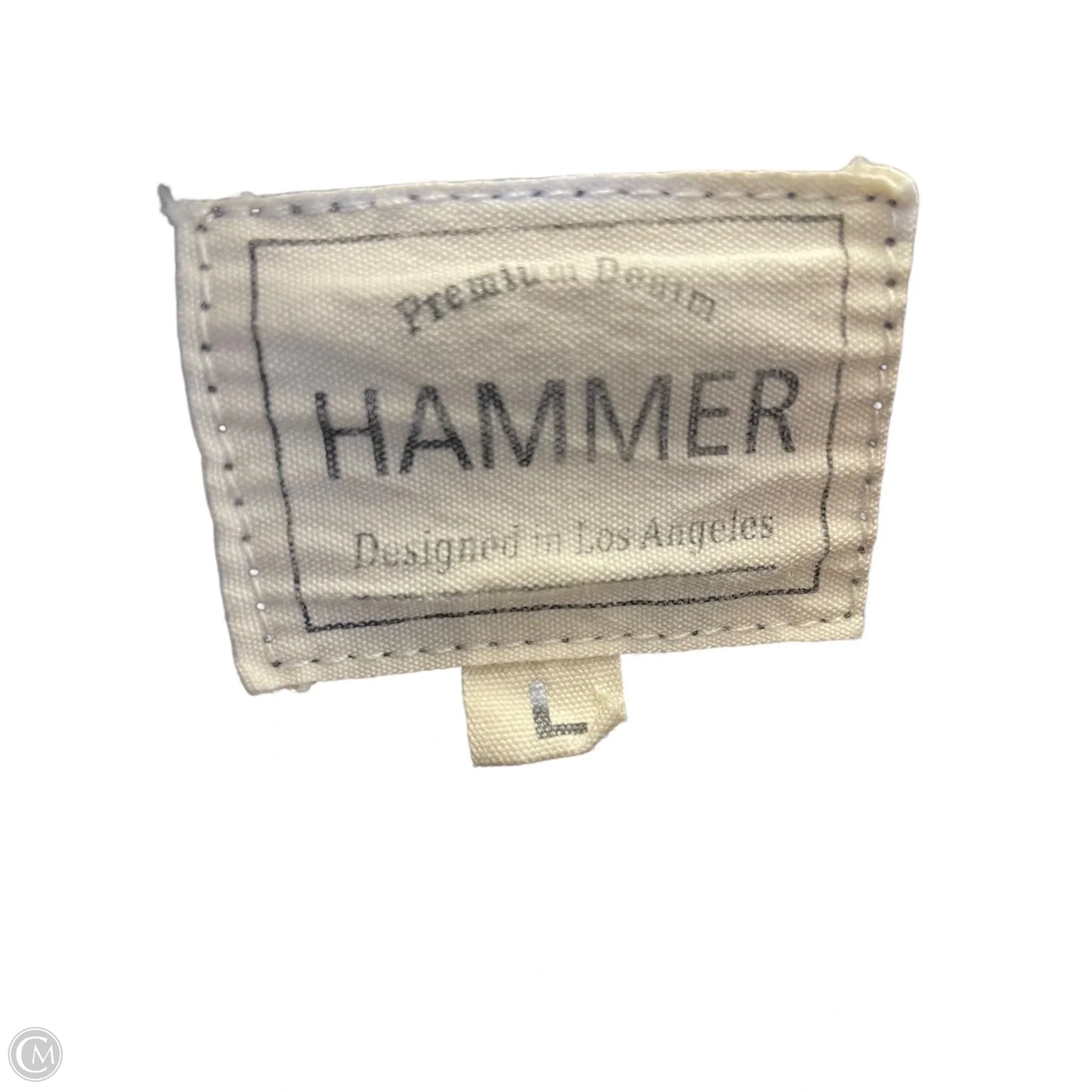 Jacket Denim By Clothes Mentor In Black, Size: L