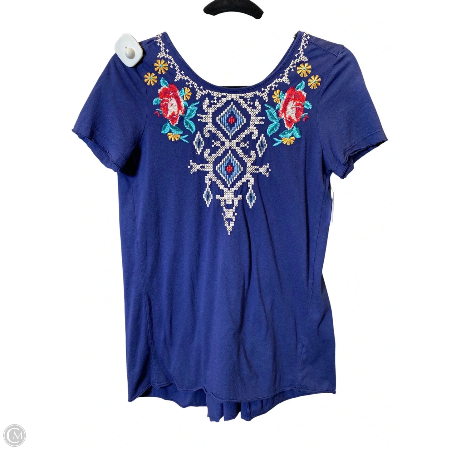 Top Short Sleeve By Johnny Was Designer In Multi-colored, Size: Xs