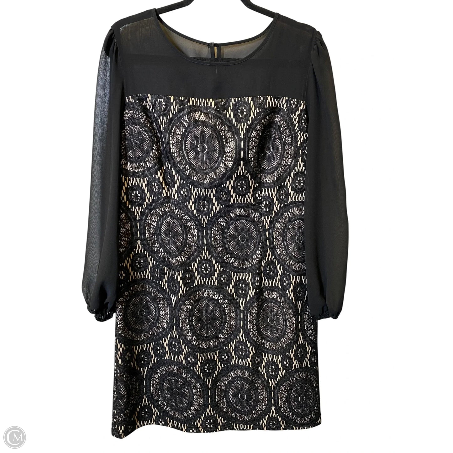 Dress Casual Short By Enfocus In Black & Gold, Size: 14