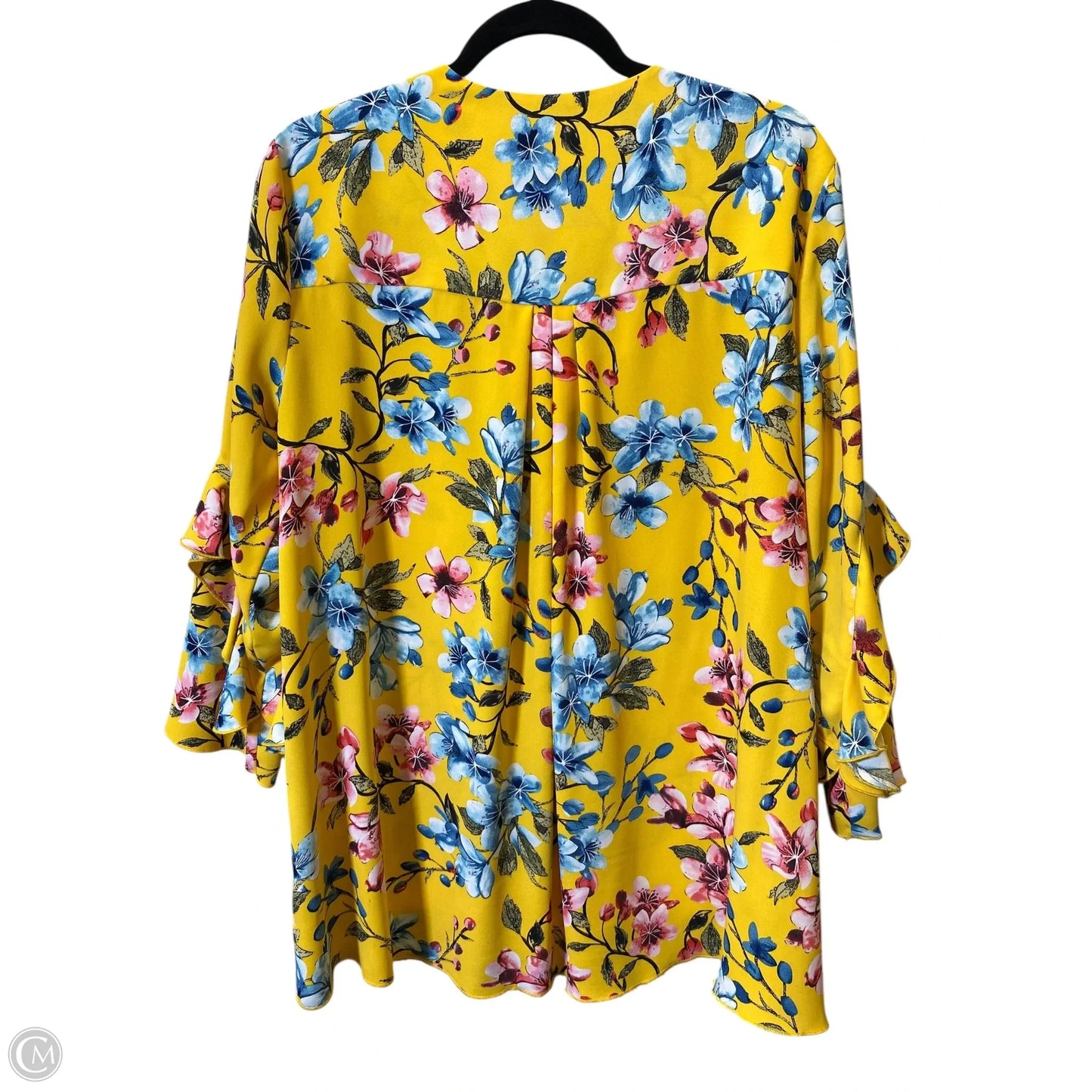 Top 3/4 Sleeve By John Mark In Floral Print, Size: L