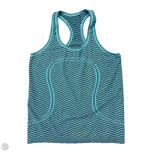 Athletic Tank Top By Lululemon In Black & Blue, Size: 10