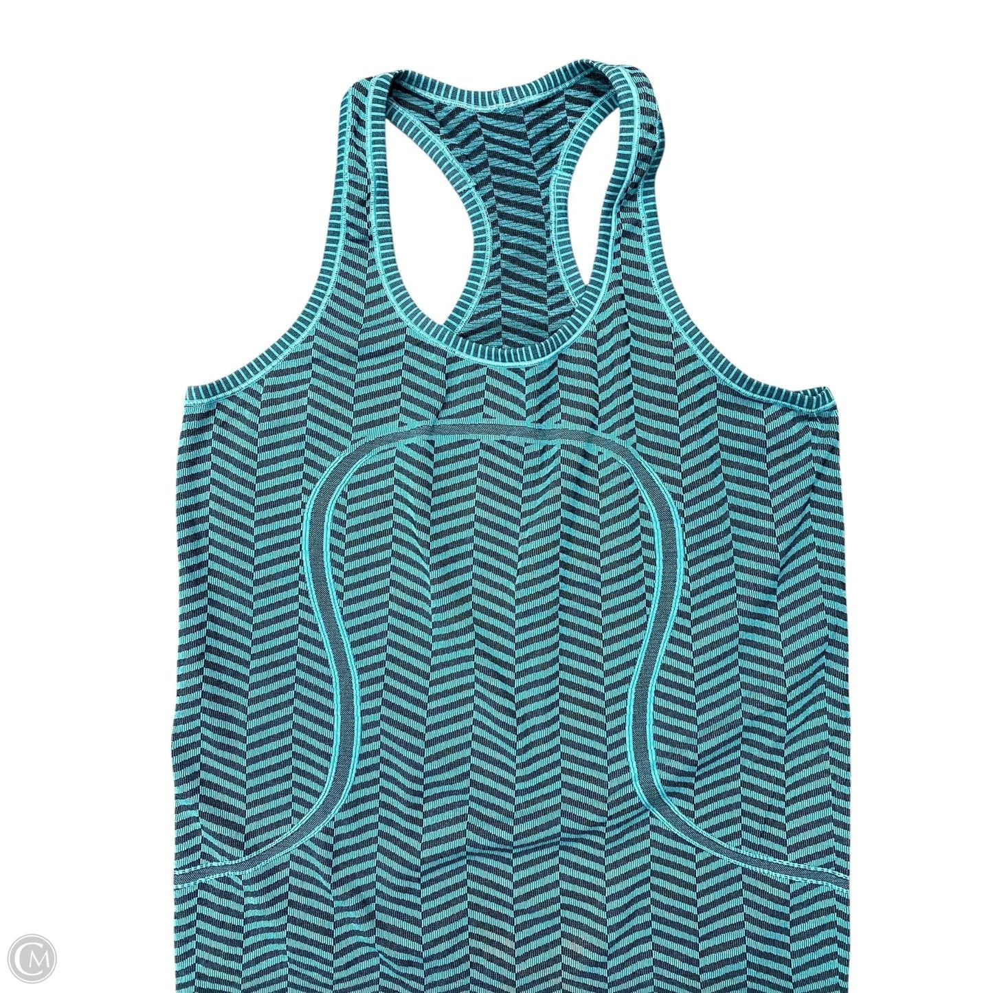 Athletic Tank Top By Lululemon In Black & Blue, Size: 10