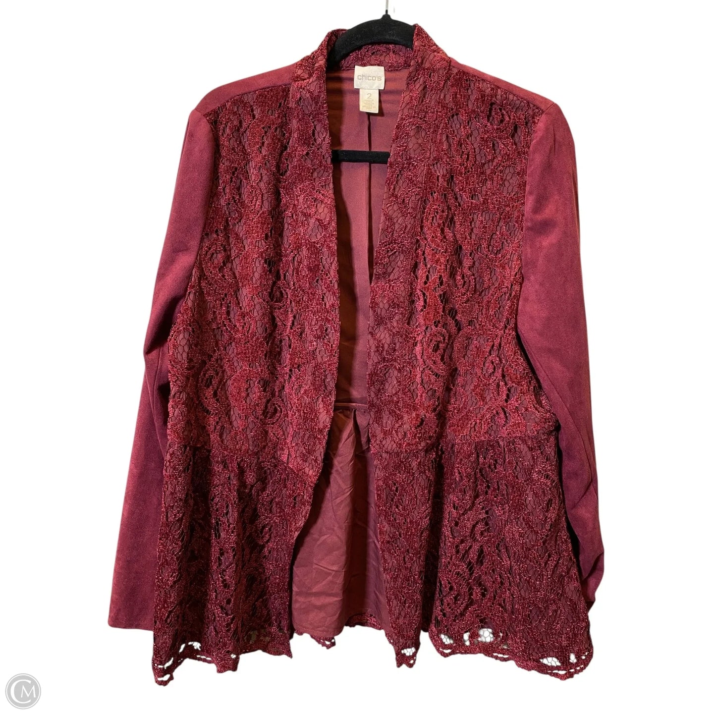 Jacket Other By Chicos In Maroon, Size: L