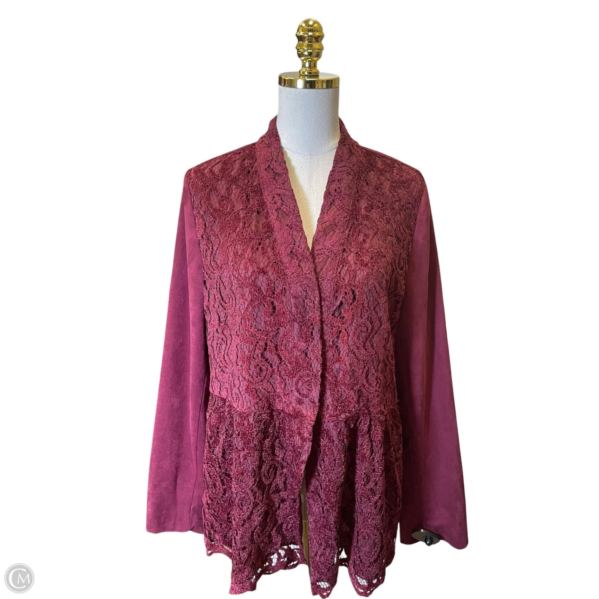 Jacket Other By Chicos In Maroon, Size: L