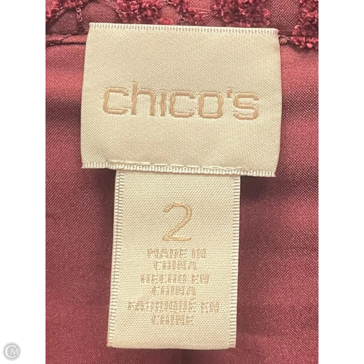 Jacket Other By Chicos In Maroon, Size: L