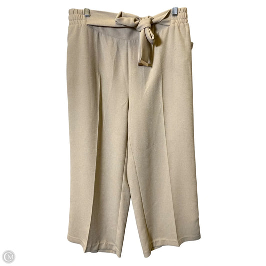 Pants Wide Leg By Calvin Klein In Latte, Size: M