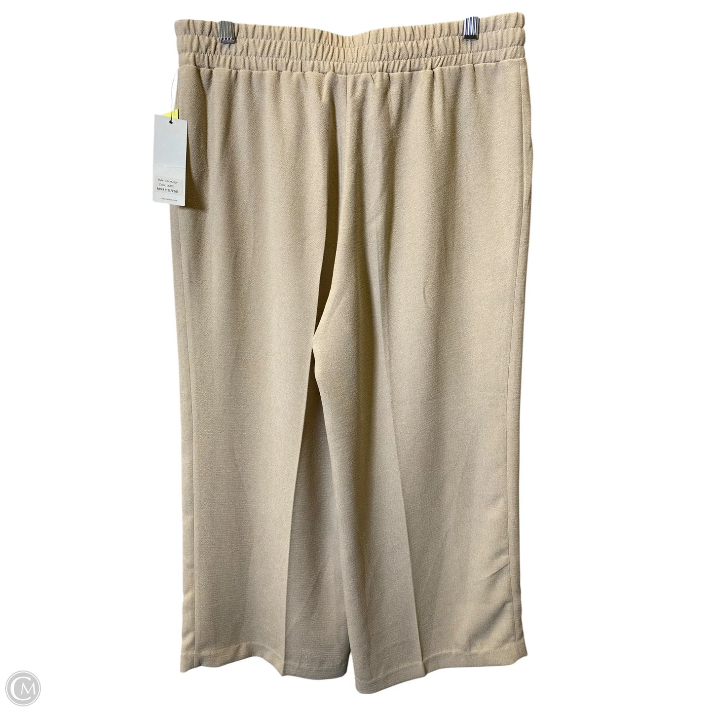 Pants Wide Leg By Calvin Klein In Latte, Size: M