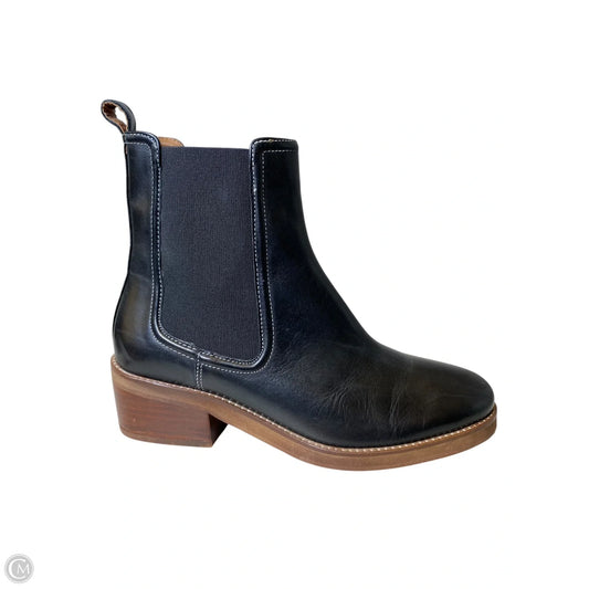 Boots Ankle Heels By Joie In Black & Brown, Size: 8.5