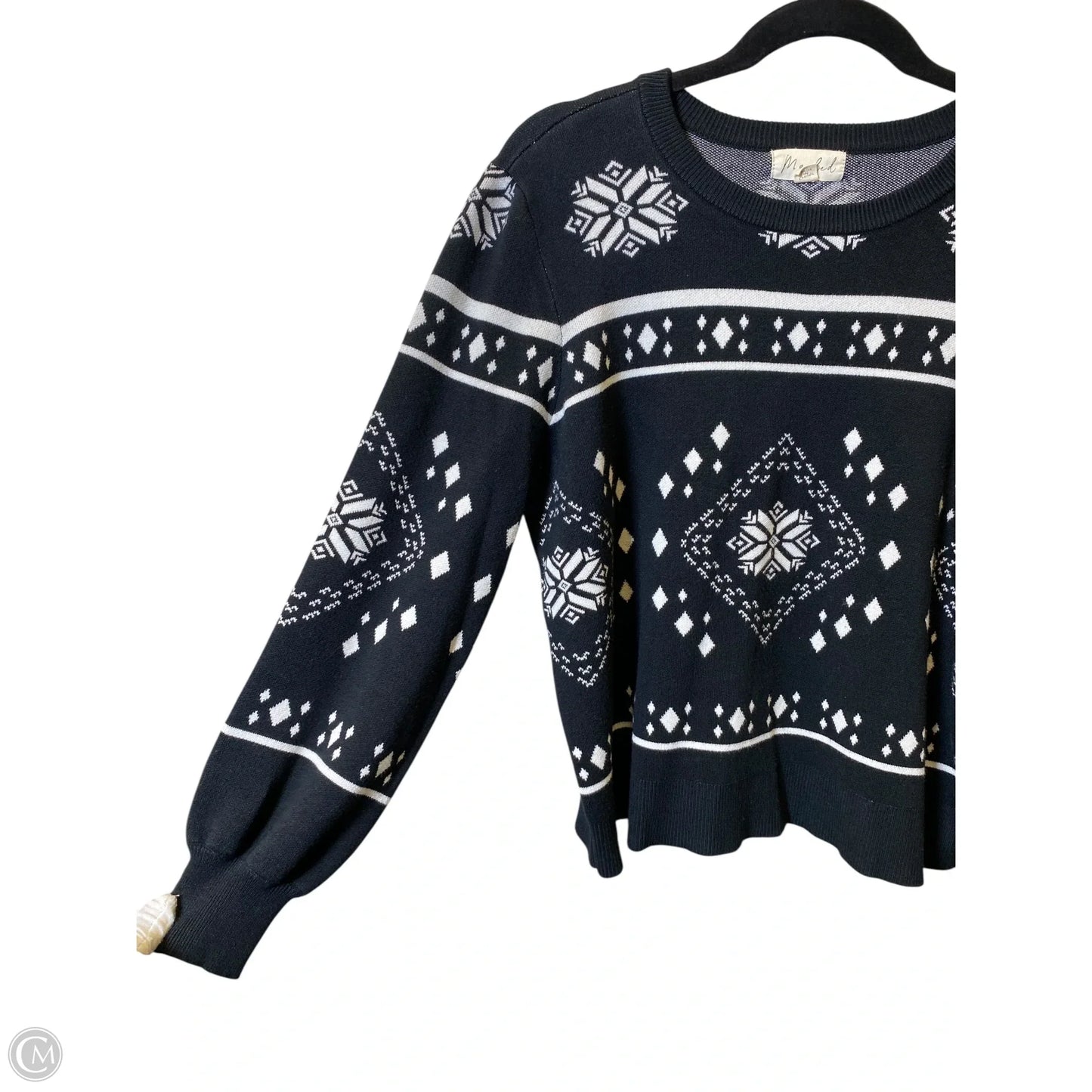 Sweater By Marled In Black & White, Size: Xl