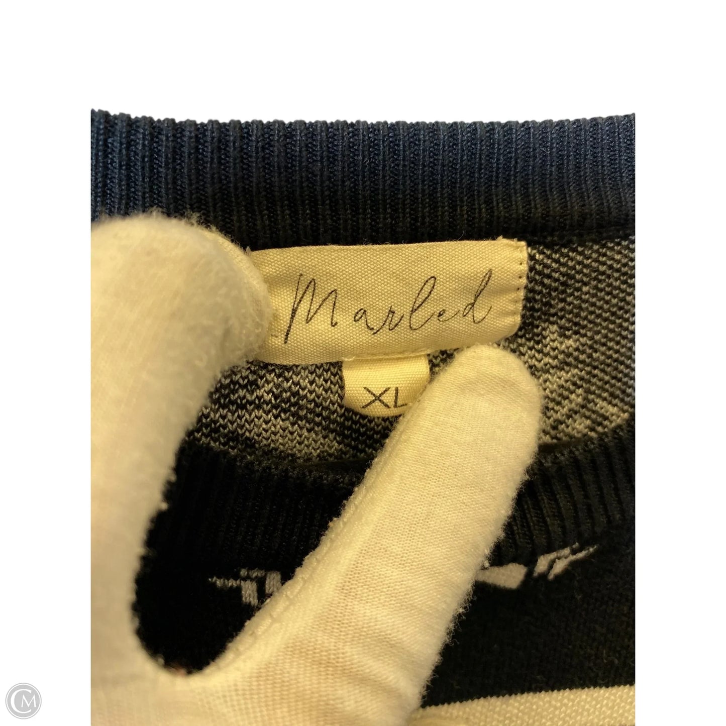Sweater By Marled In Black & White, Size: Xl