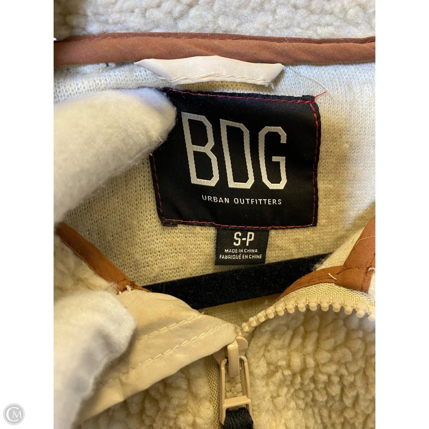Jacket Faux Fur & Sherpa By Bdg In Tan, Size: S