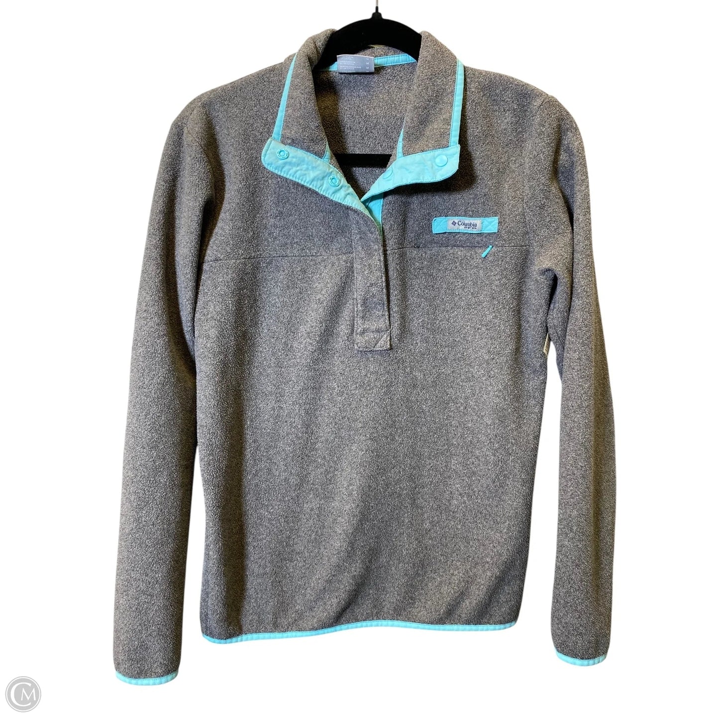 Sweatshirt Collar By Columbia In Blue & Grey, Size: M