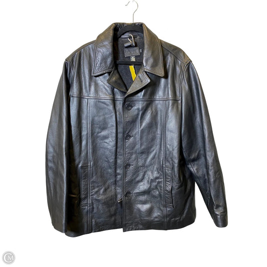 Coat Leather By J. Crew In Black, Size: L