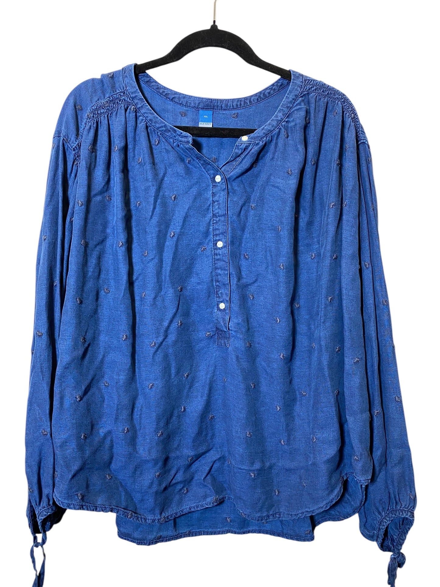 Top Long Sleeve By Old Navy In Blue, Size: Xxl