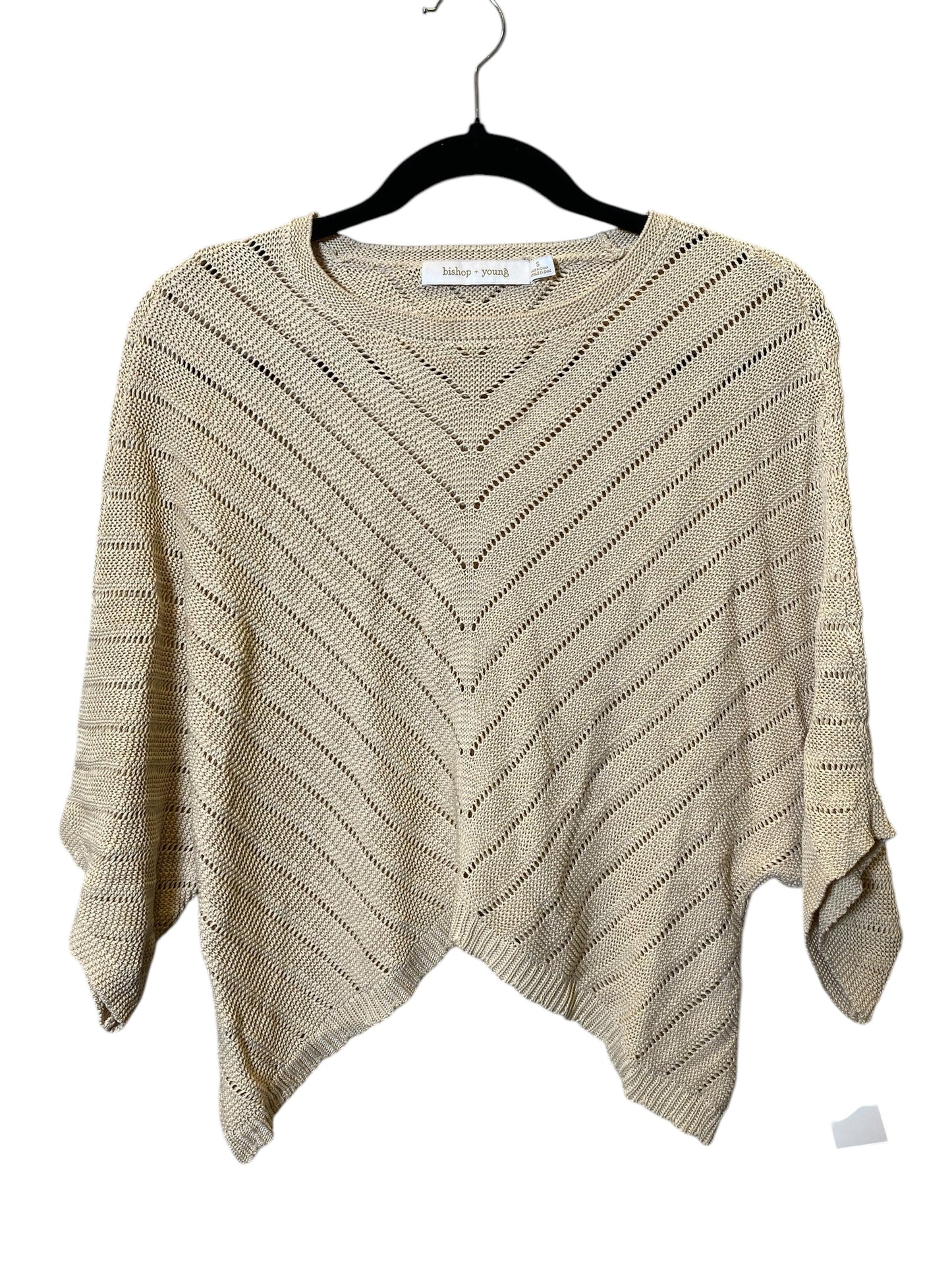 Sweater Short Sleeve By Bishop + Young In Cream, Size: S