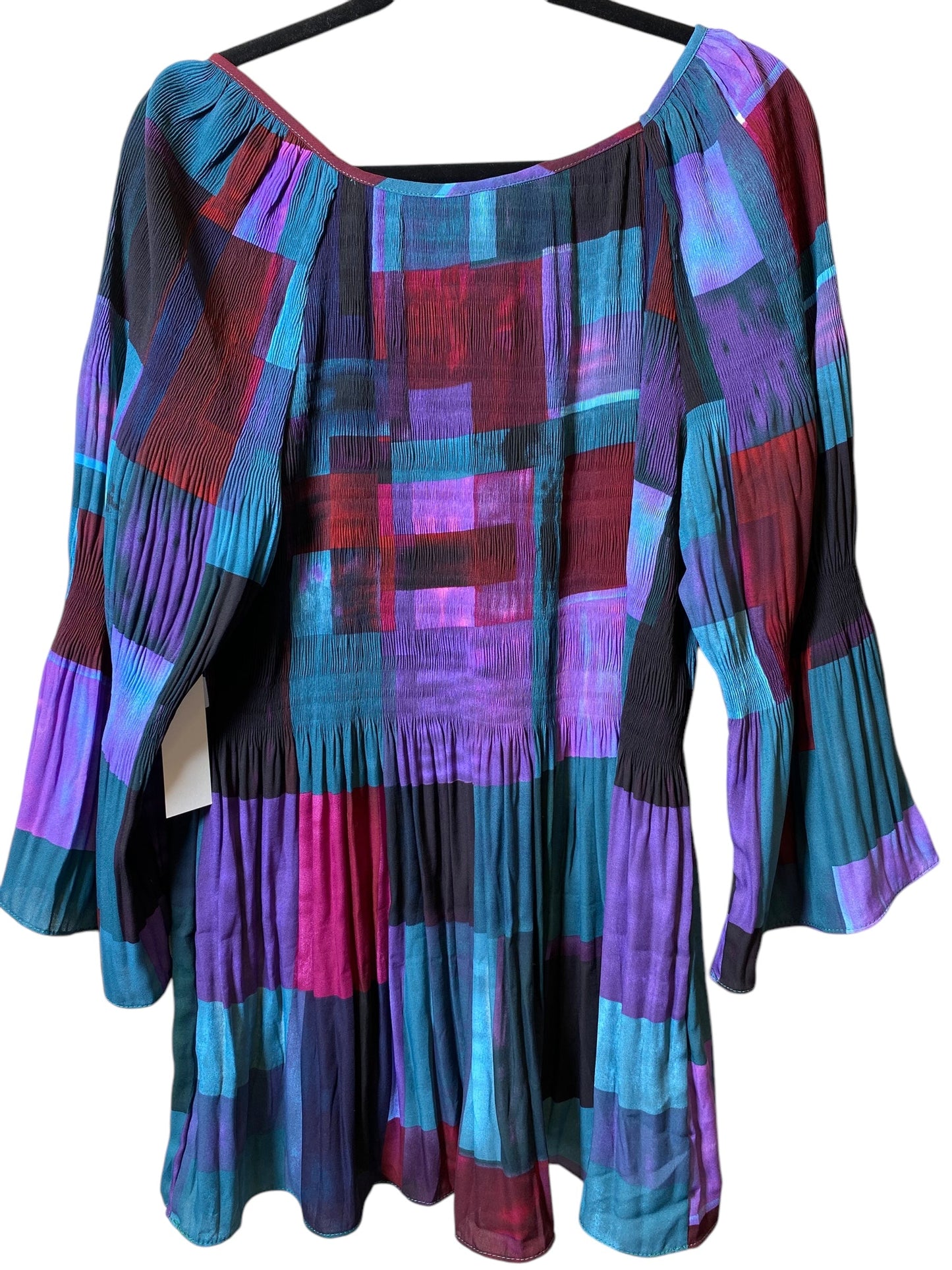 Top 3/4 Sleeve By Avenue In Multi-colored, Size: Xxl