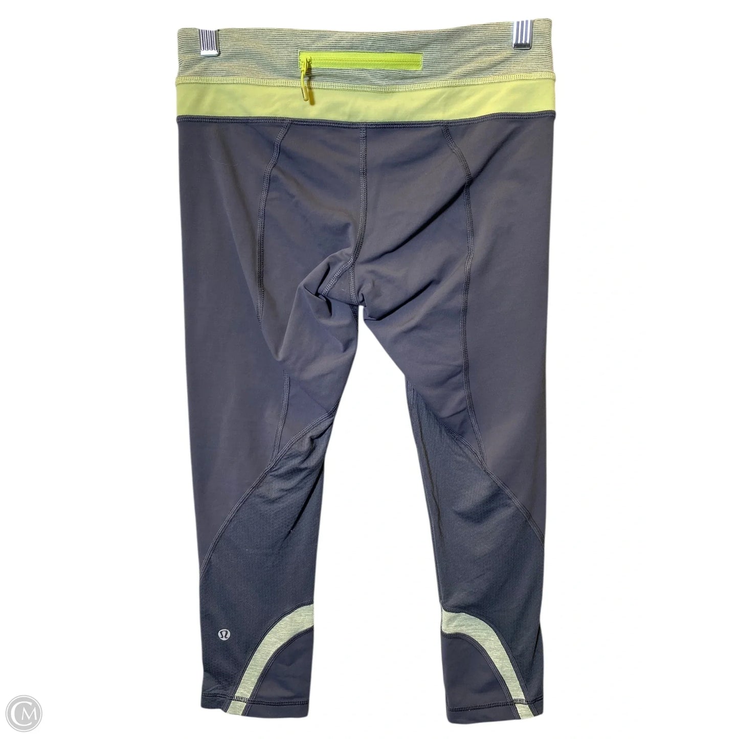 Athletic Capris By Lululemon In Green & Grey, Size: S