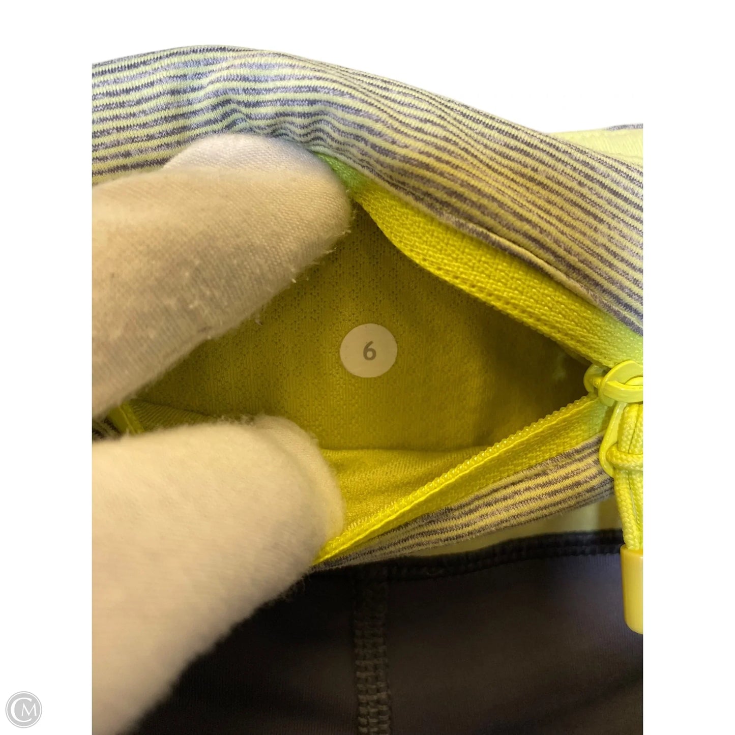 Athletic Capris By Lululemon In Green & Grey, Size: S