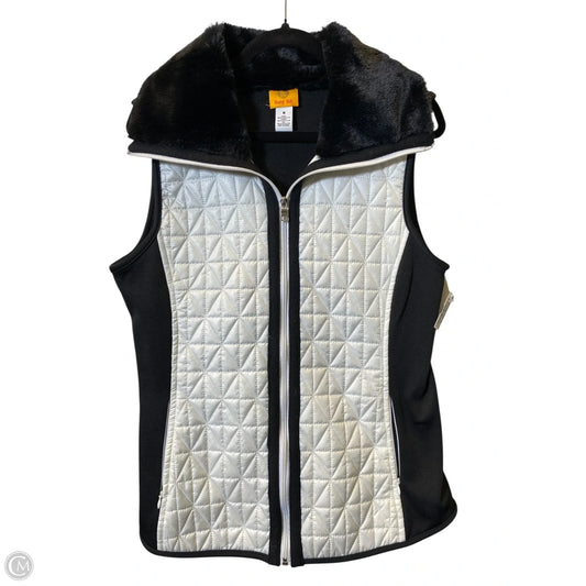 Vest Faux Fur & Sherpa By Ruby Rd In Black & White, Size: M