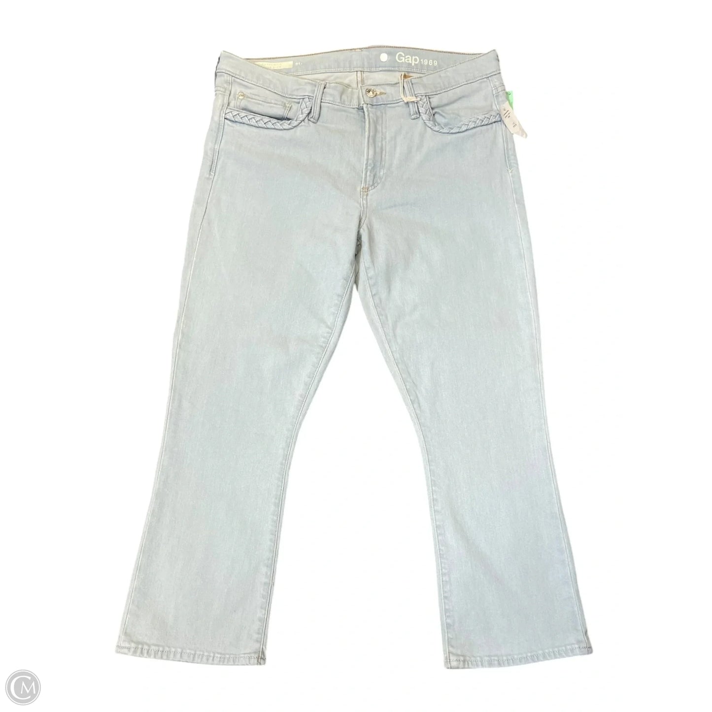 Jeans Cropped By Gap In Blue Denim, Size: 12