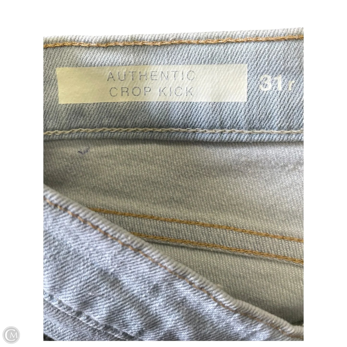 Jeans Cropped By Gap In Blue Denim, Size: 12