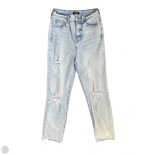 Jeans Straight By Express In Blue Denim, Size: 2