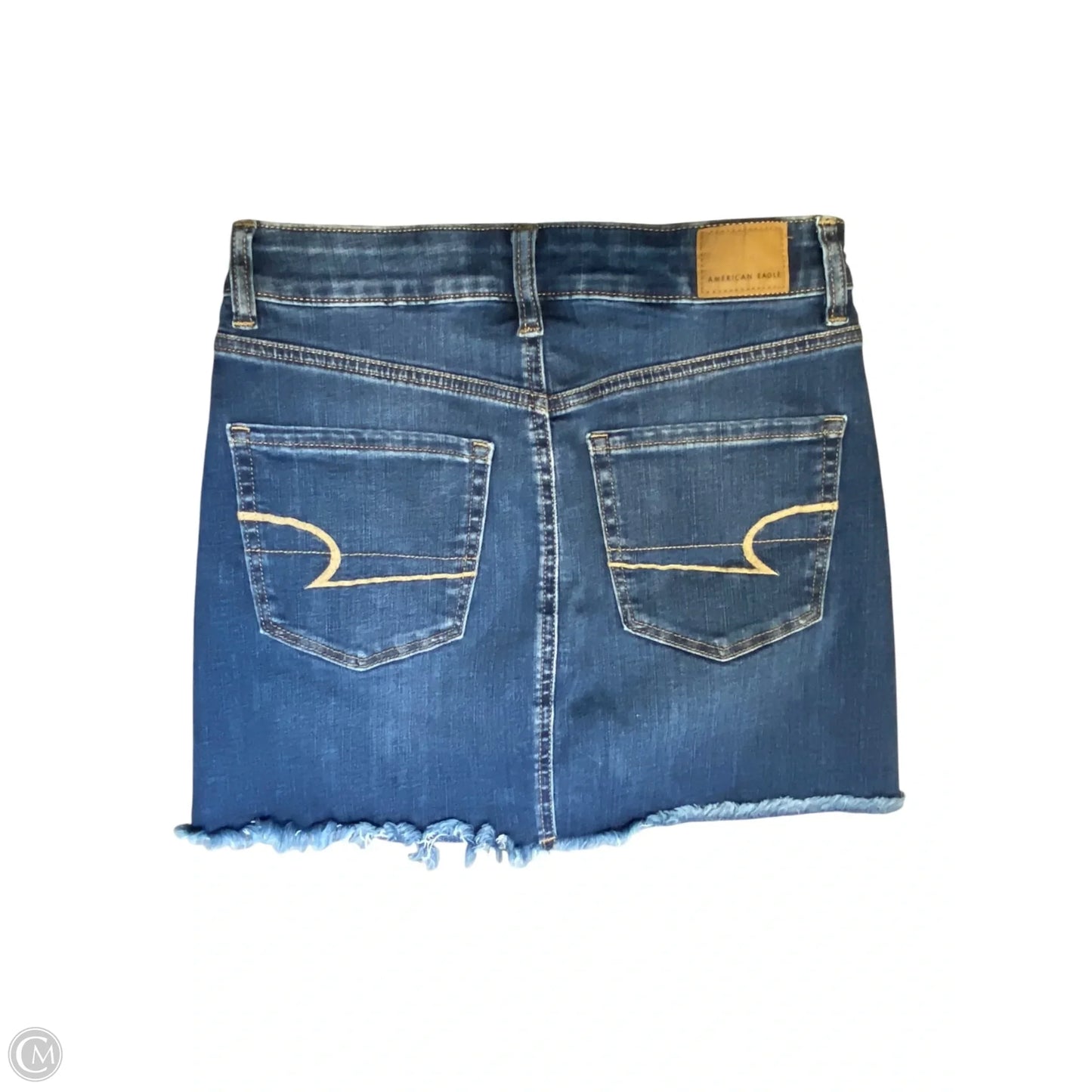 Skirt Midi By American Eagle In Blue Denim, Size: 2