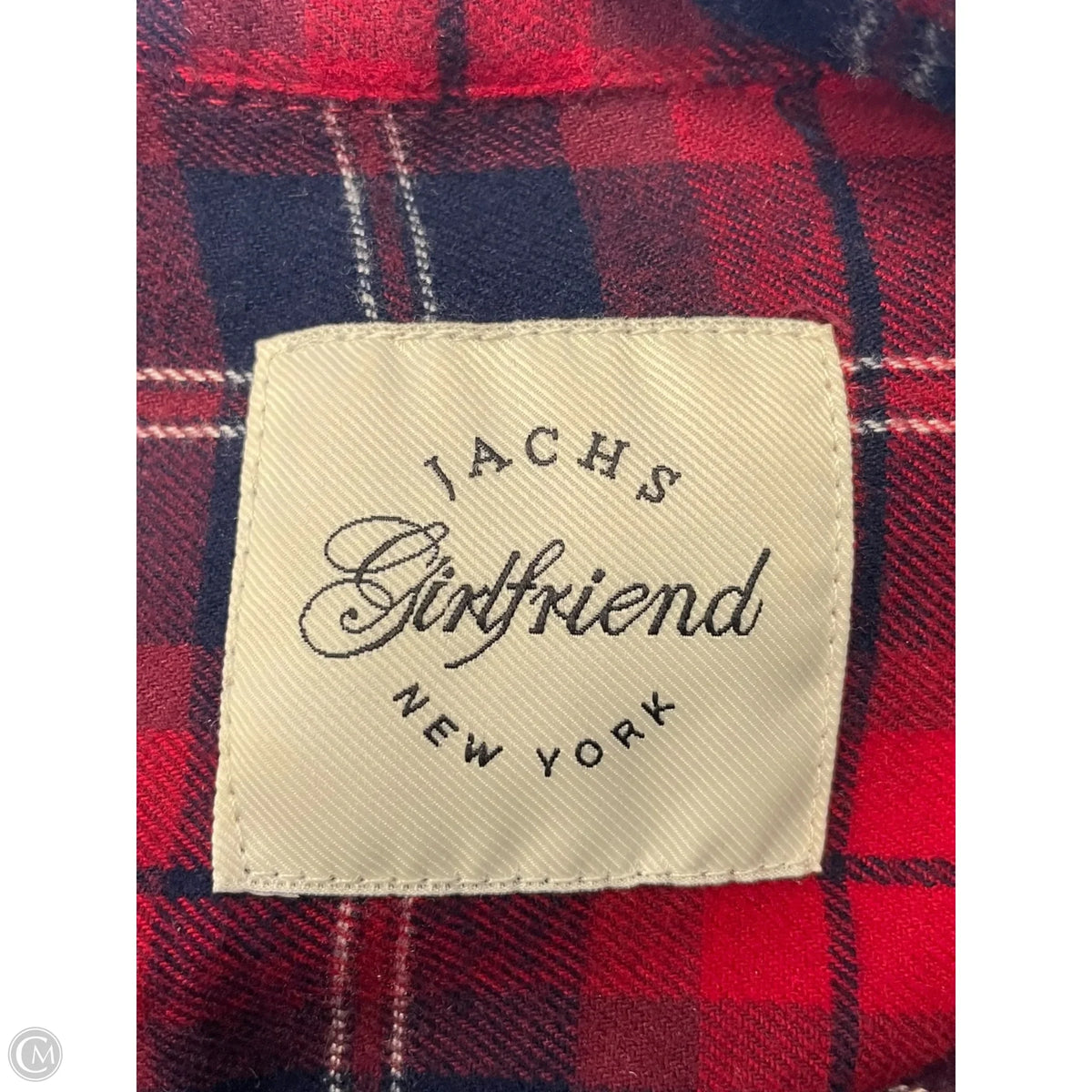 Top Long Sleeve By Jachs Girlfirend In Plaid Pattern, Size: Xl