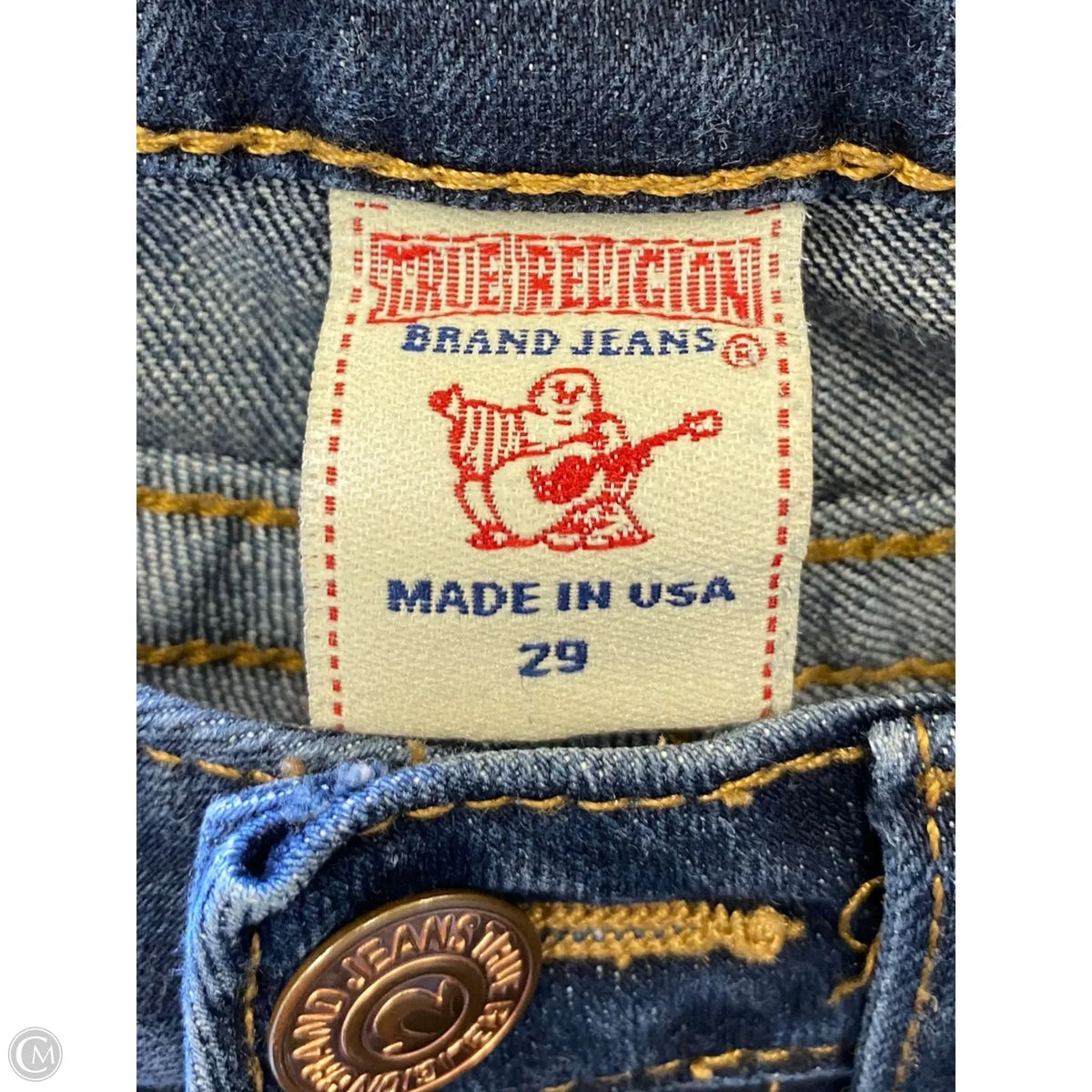 Jeans Boot Cut By True Religion In Blue Denim, Size: 10