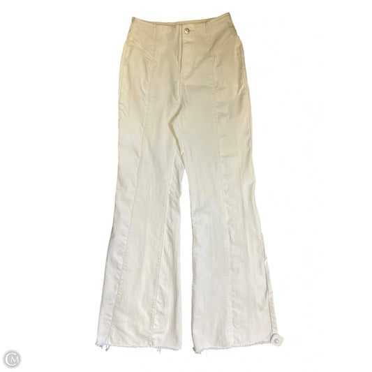 Jeans Flared By Free People In White Denim, Size: 2