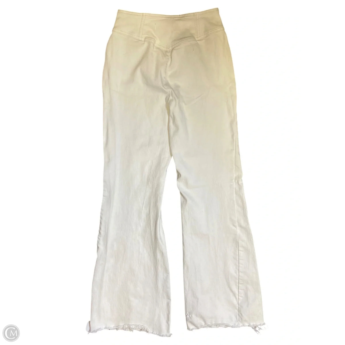 Jeans Flared By Free People In White Denim, Size: 2