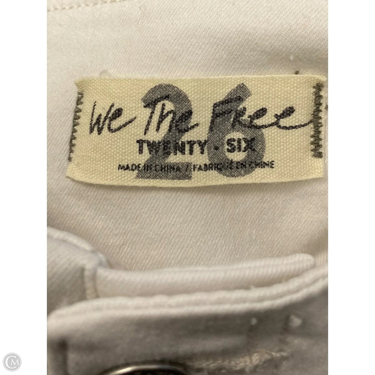 Jeans Flared By Free People In White Denim, Size: 2