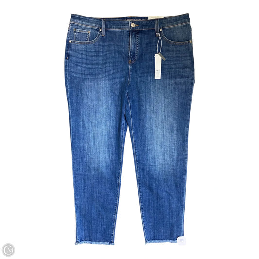 Jeans Straight By Chicos In Blue Denim, Size: 16