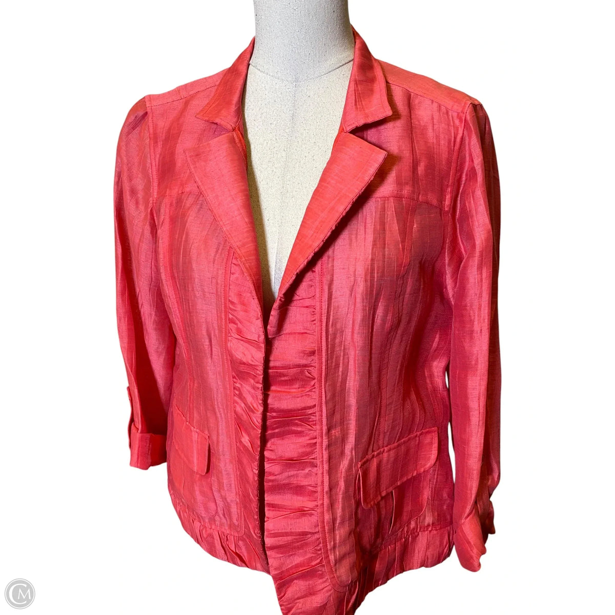 Jacket Moto By Chicos In Pink, Size: M