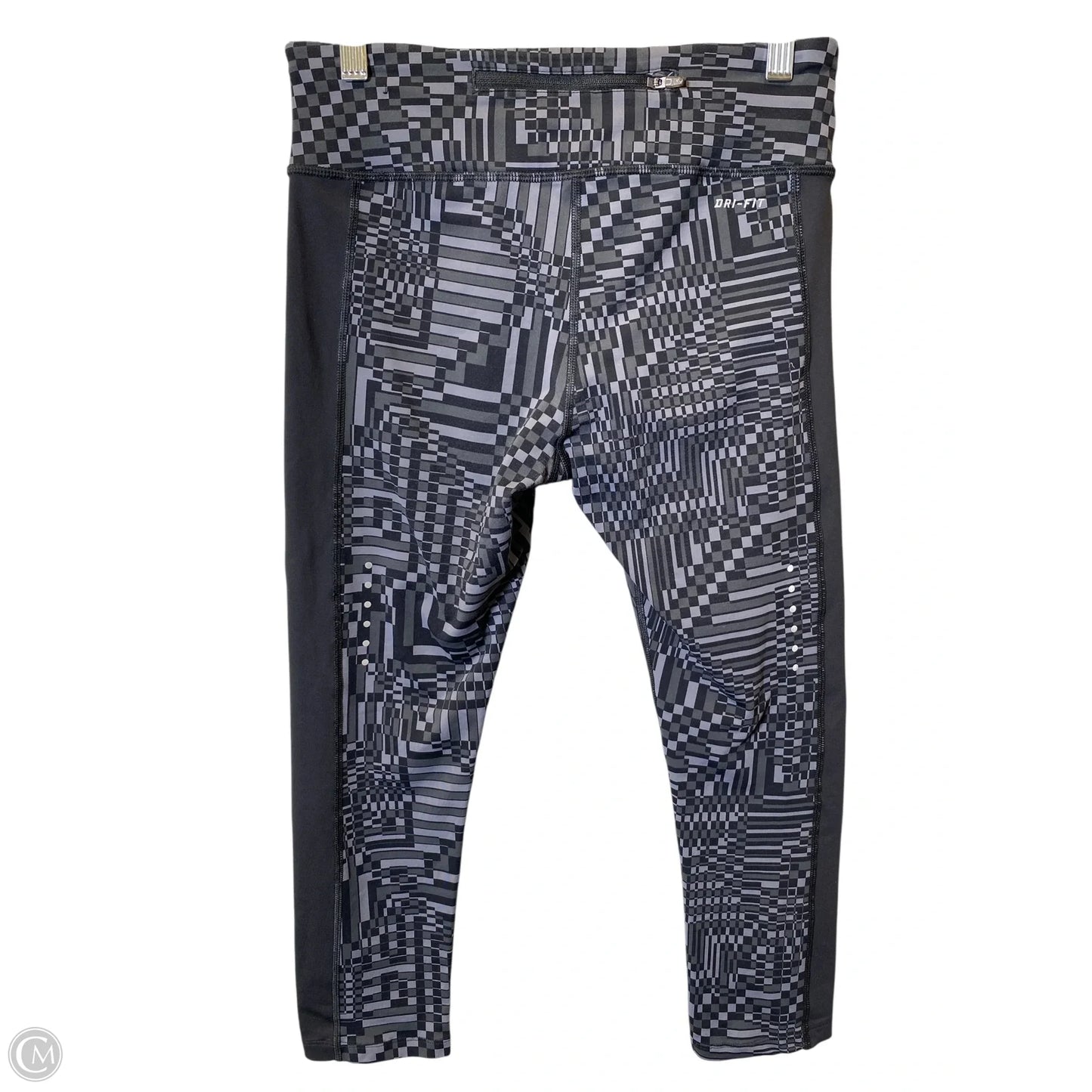 Athletic Capris By Nike In Black & Grey, Size: M
