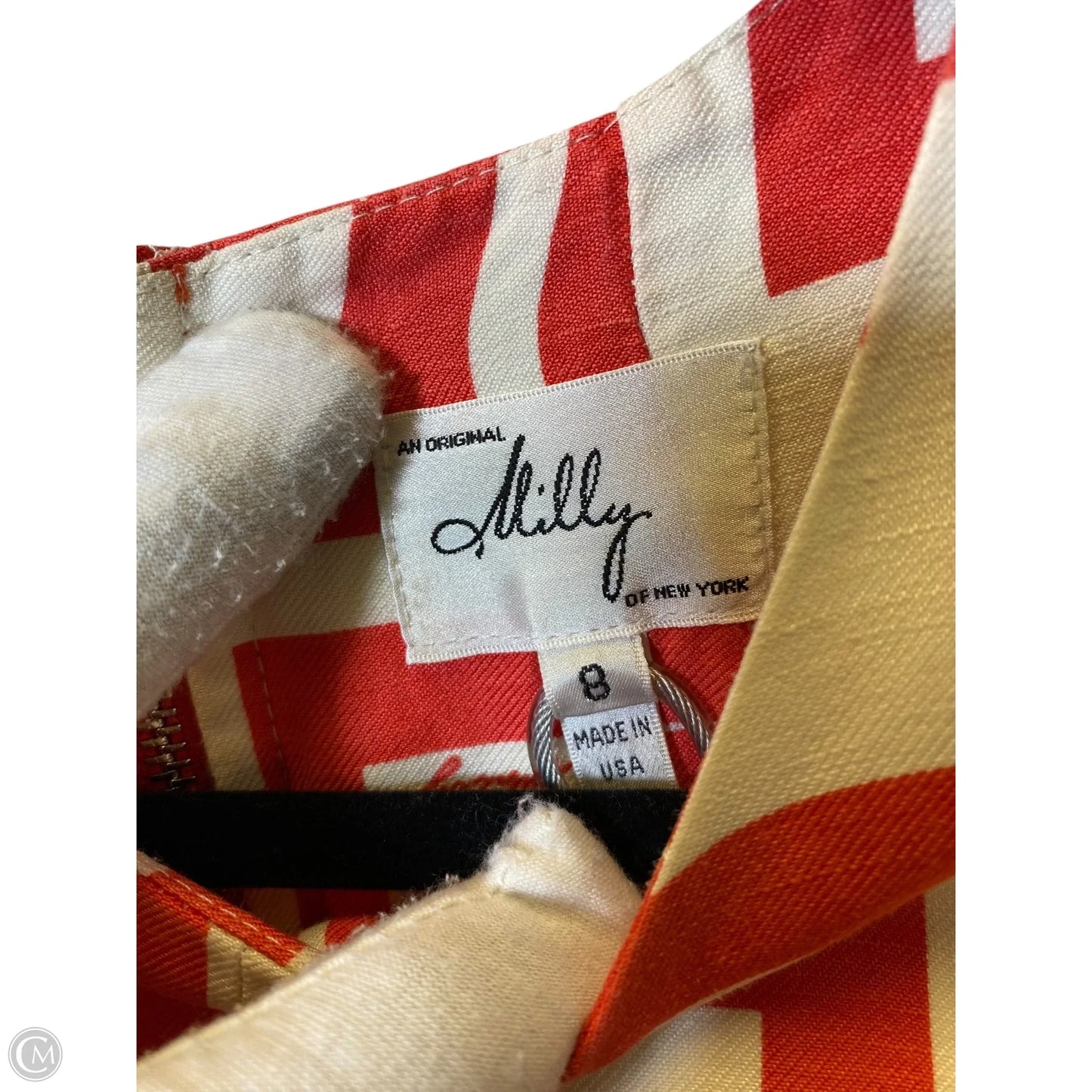 Dress Designer By Milly In Pink & White, Size: 8