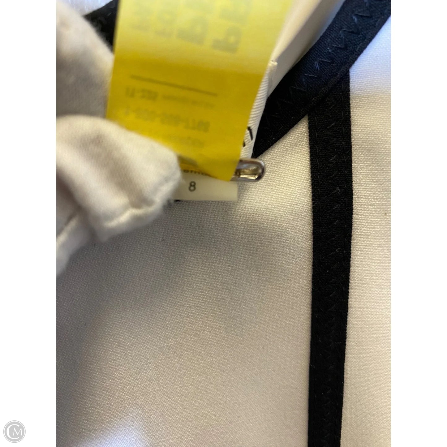 Dress Casual Midi By Calvin Klein In Black & White, Size: 8